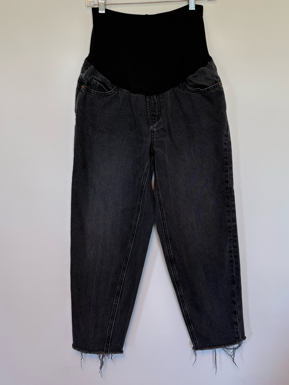 Old Navy Maternity Full Panel Black Wash Denim Jeans Size 10